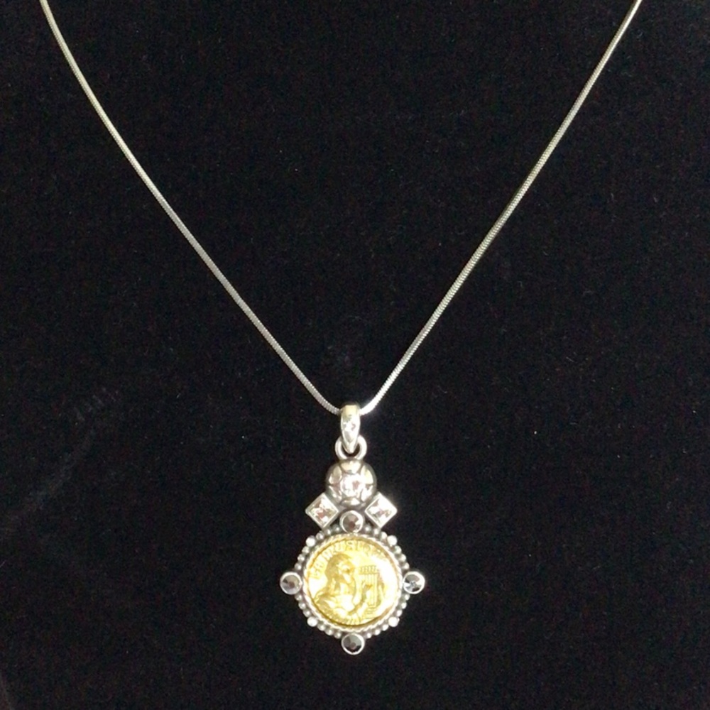 Brighton Gold and Silver Pendant Necklace